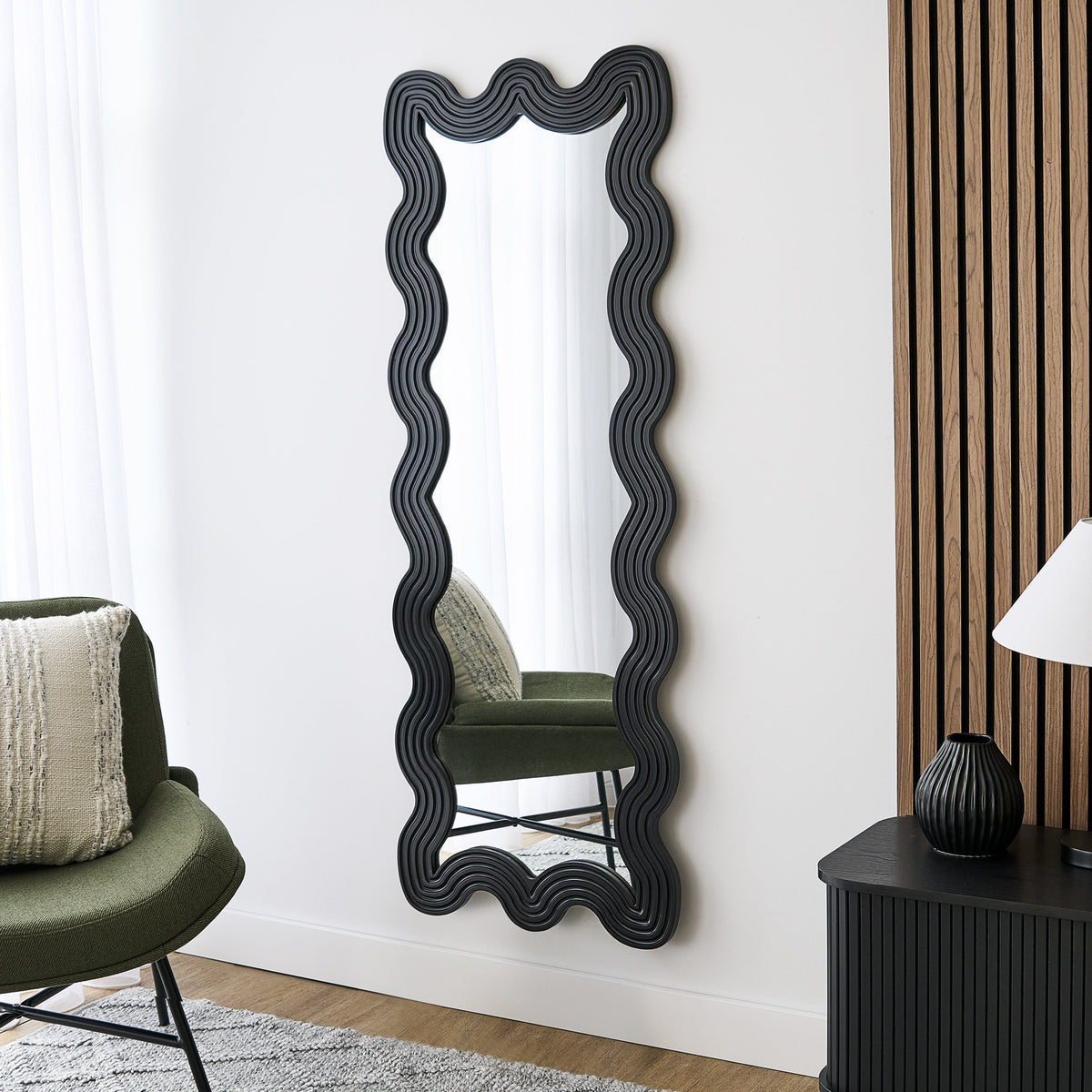 Lulu 160cm Floor Mirror Black