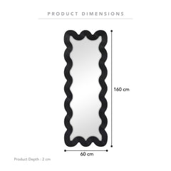 Lulu 160cm Floor Mirror Black