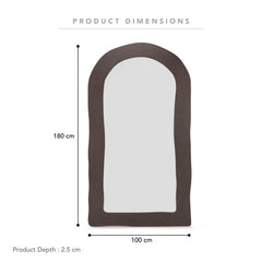 Alex 180cm Arch Mirror Chocolate