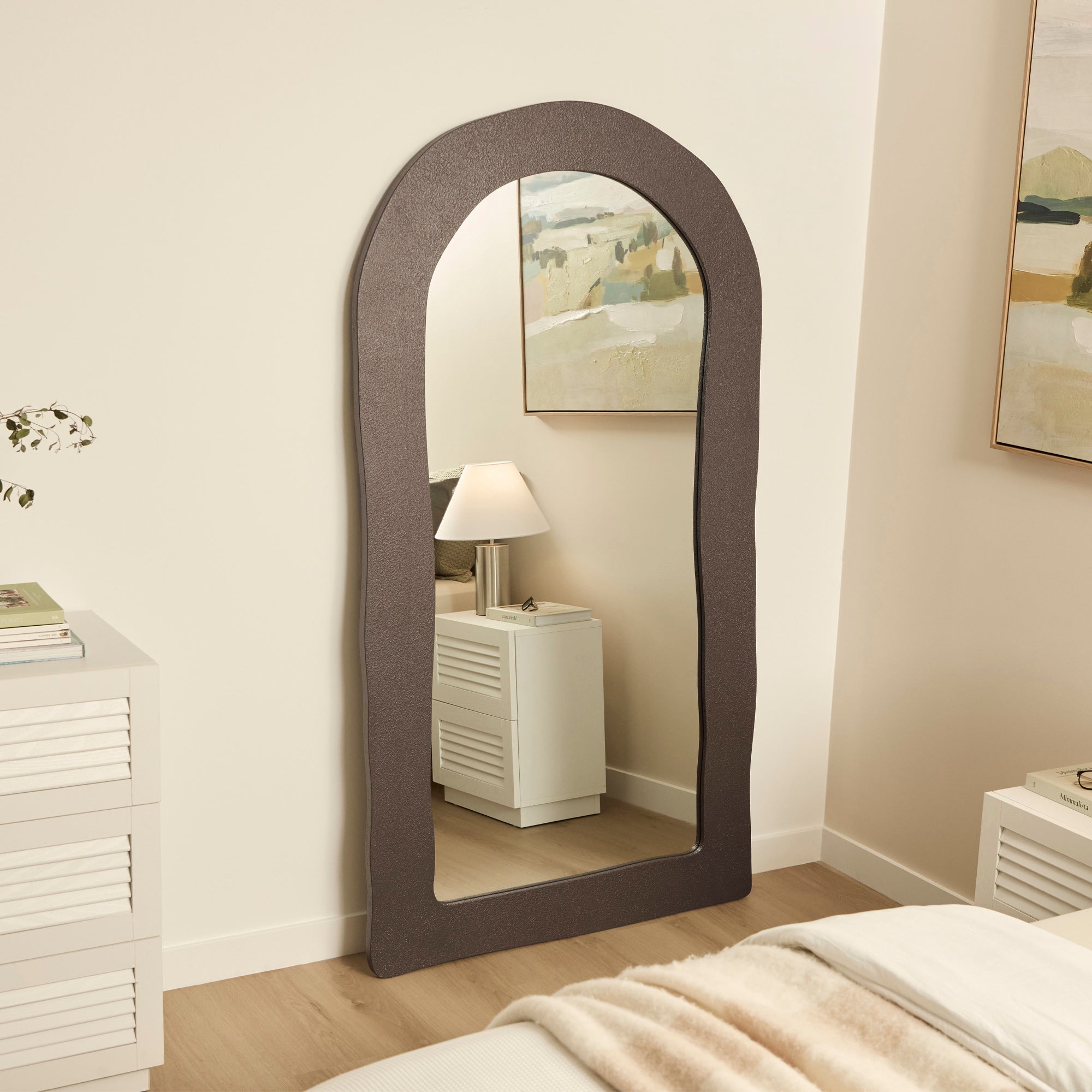Alex 180cm Arch Mirror Chocolate