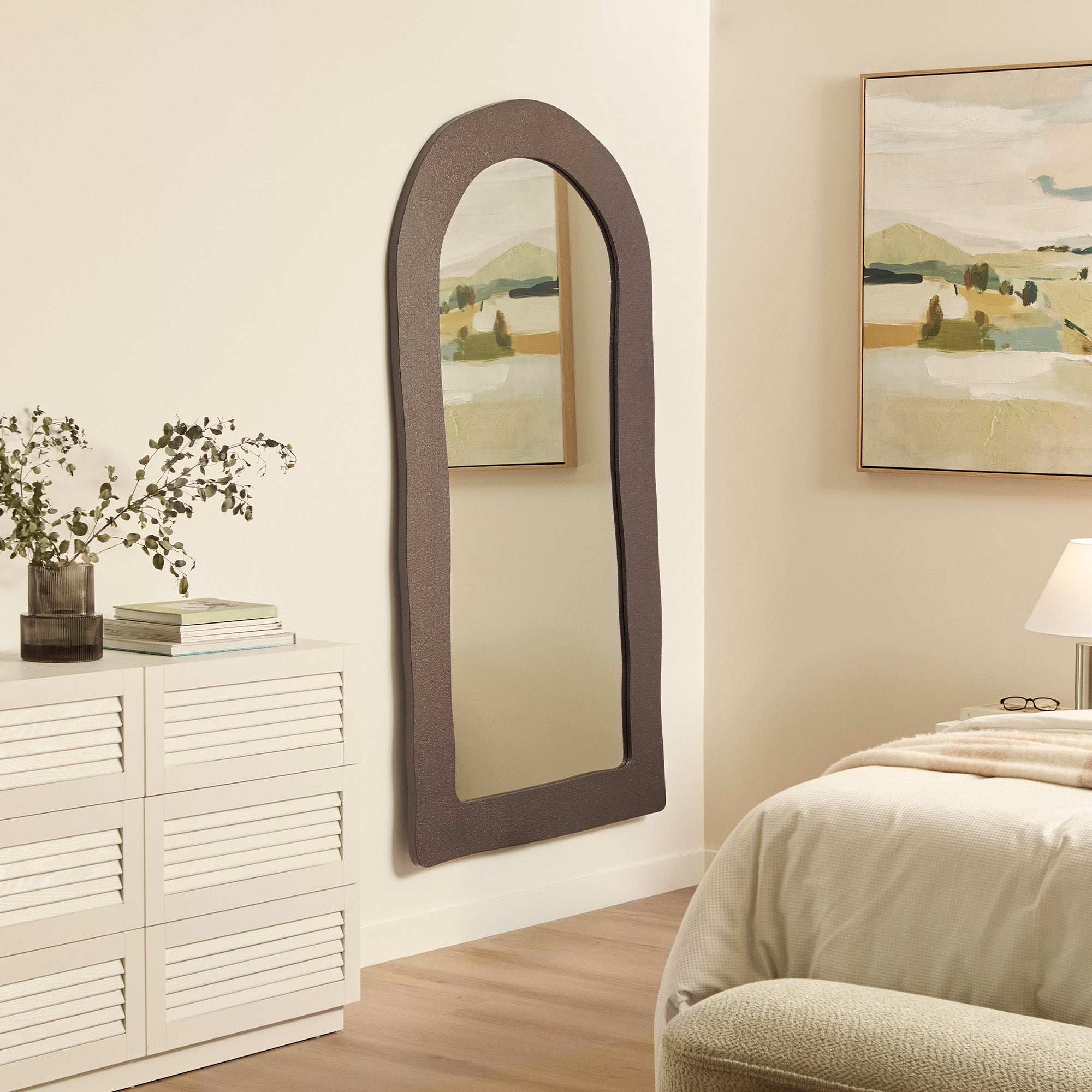 Alex 180cm Arch Mirror Chocolate