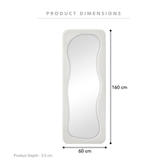 Rhia 160cm Floor Mirror White