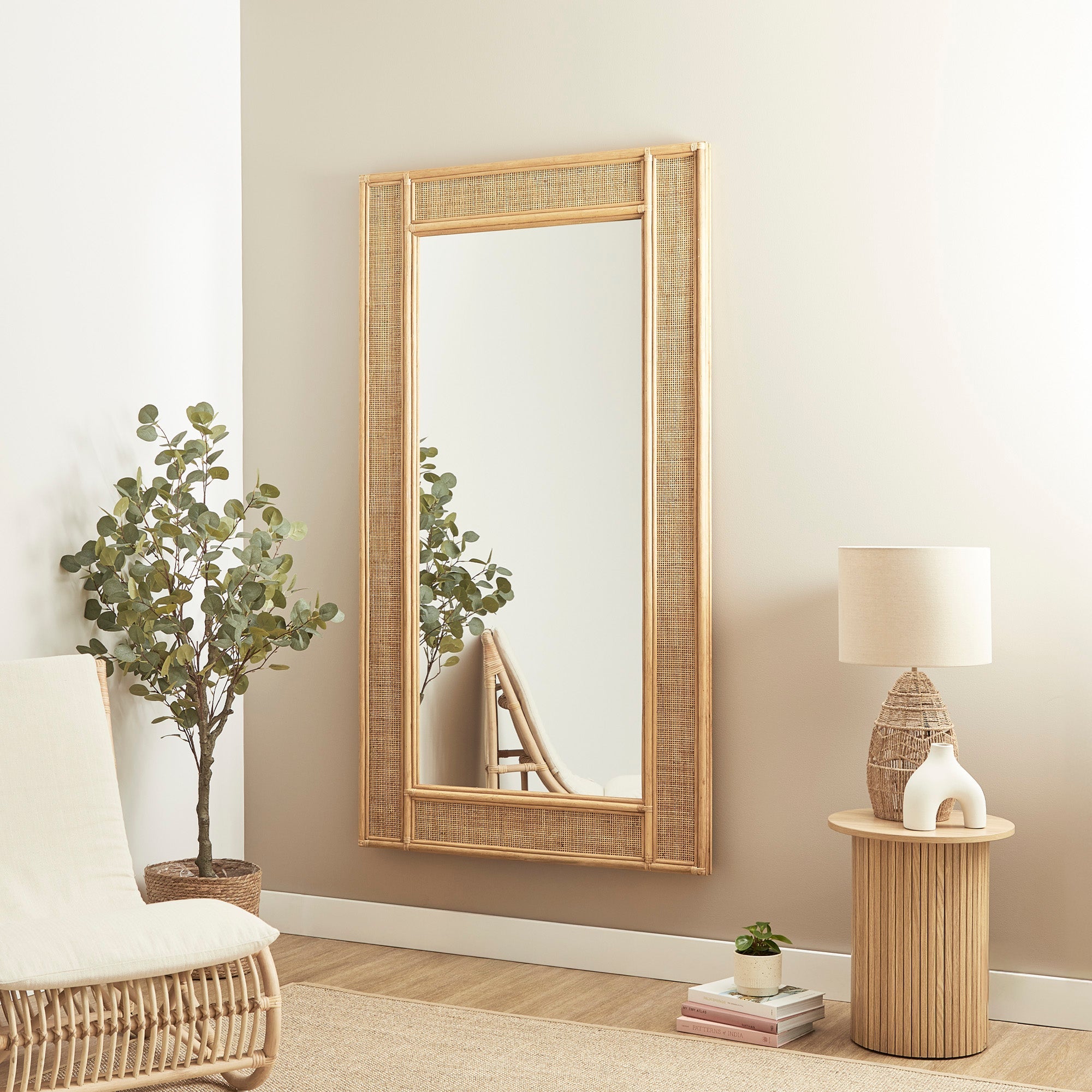 Cove Rattan 180cm Rectangle Mirror