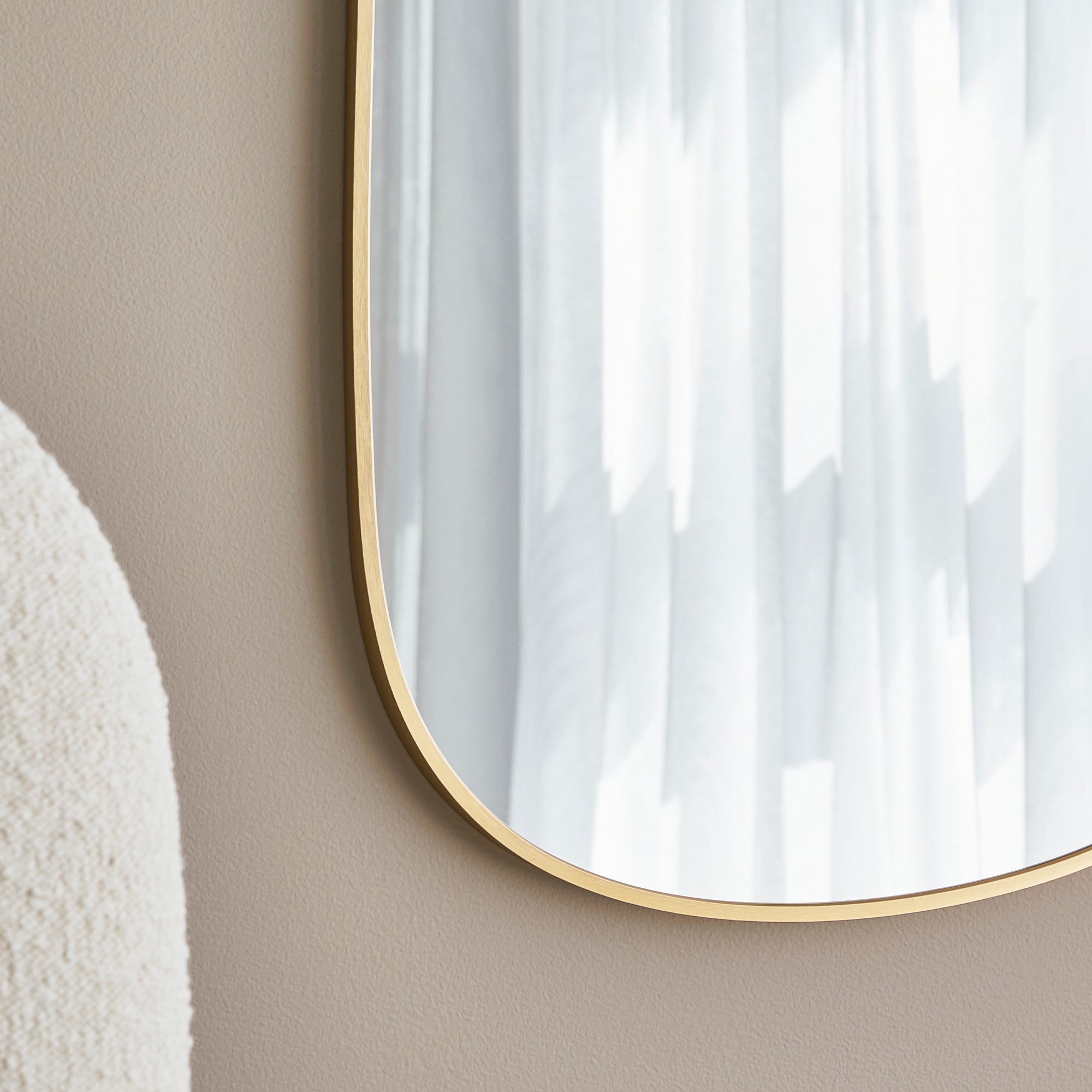Sage 110cm Organic Mirror Gold