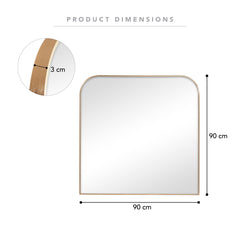 Ivy 90cm Rounded Mirror Gold