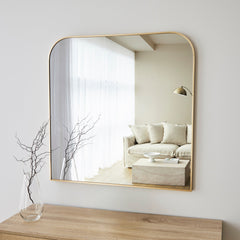 Ivy 90cm Rounded Mirror Gold