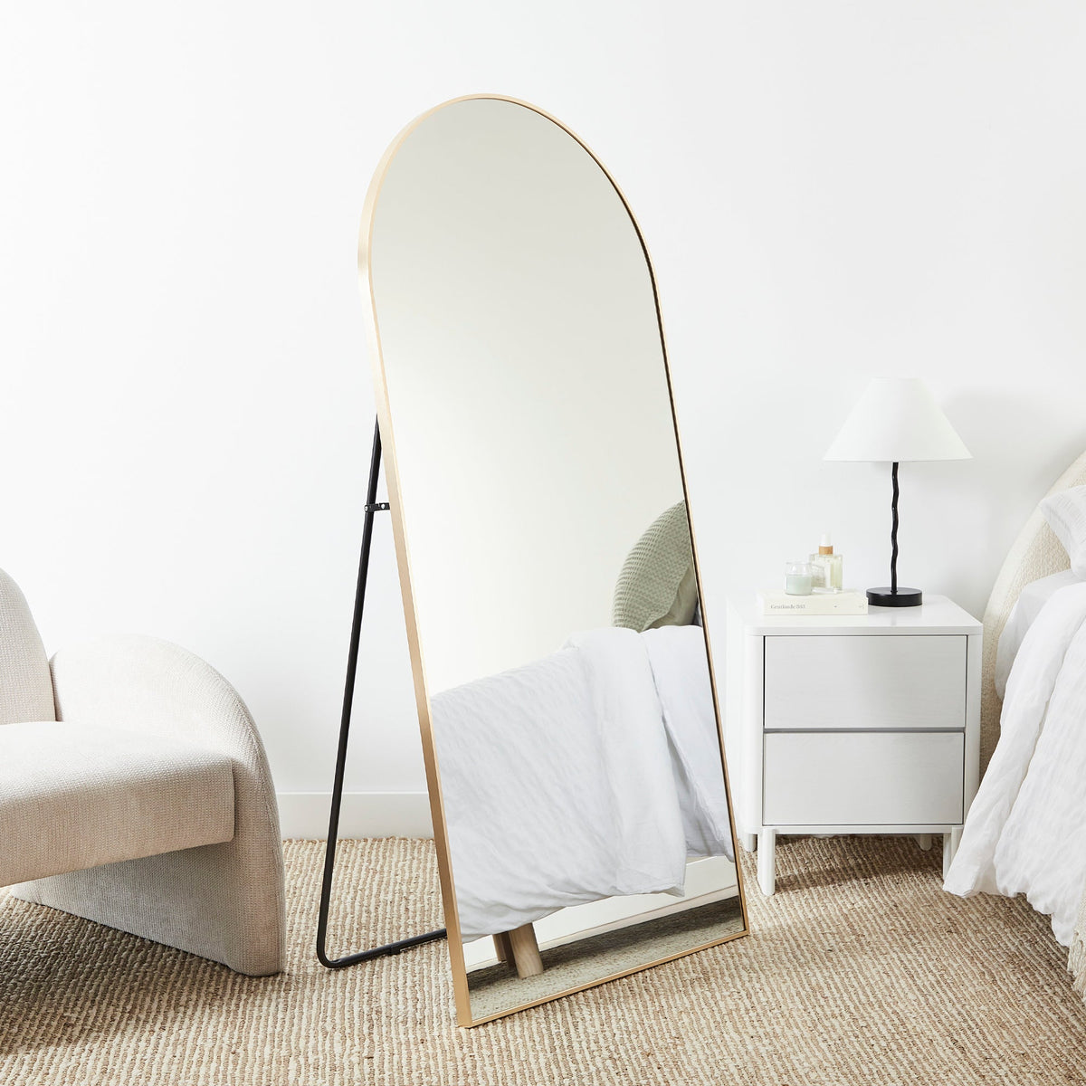 Cindy 160cm Arch Mirror Gold