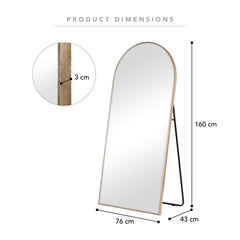 Cindy 160cm Arch Mirror Gold