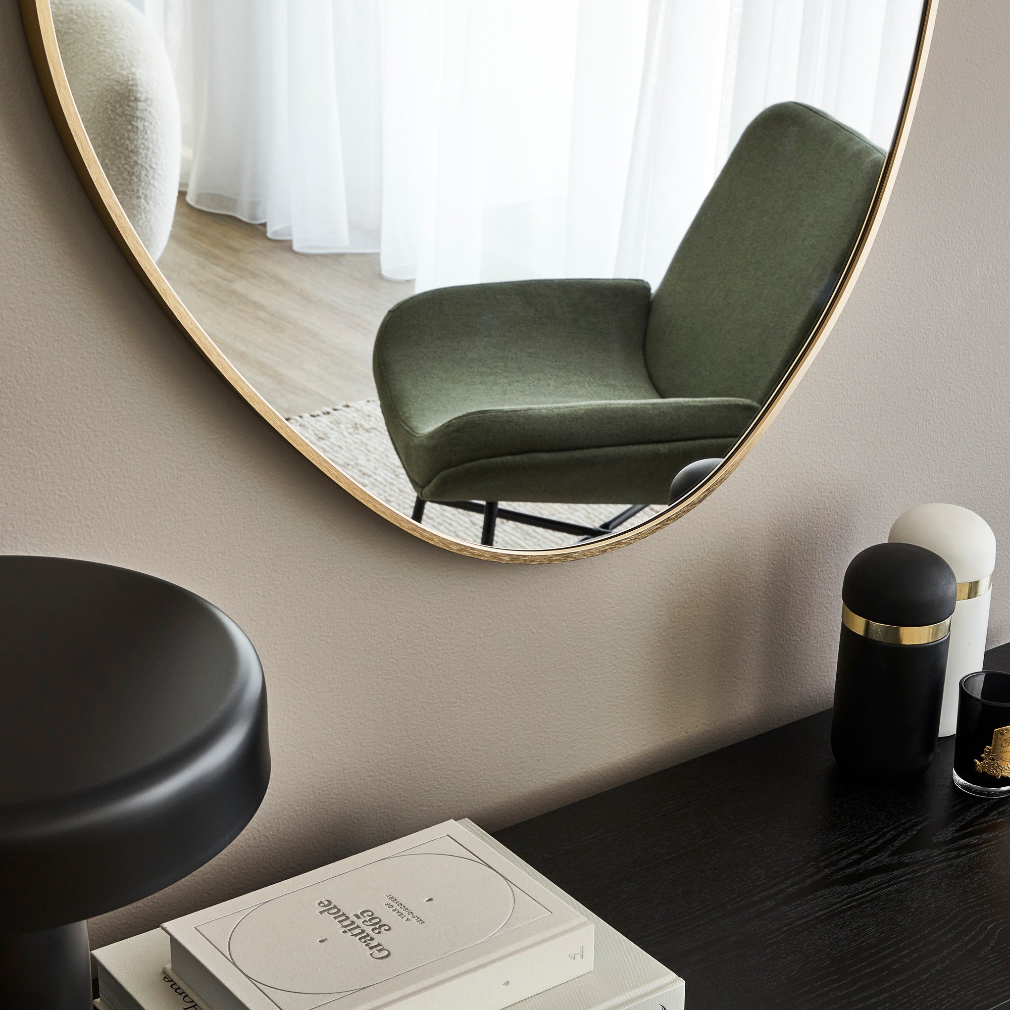 Kai 90cm Pebble Mirror Gold