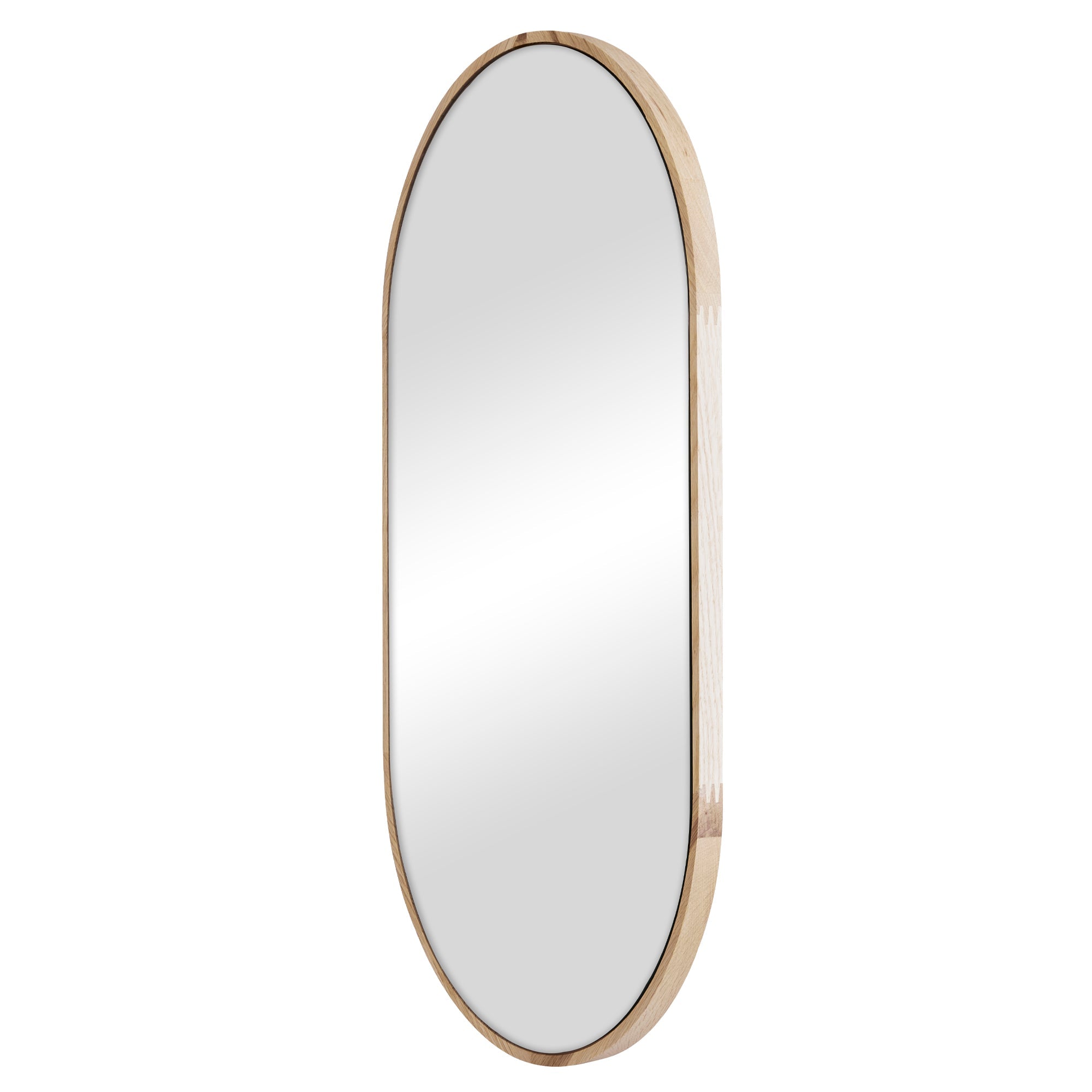 Oakleigh 70cm Oval Solid Oak Mirror Natural