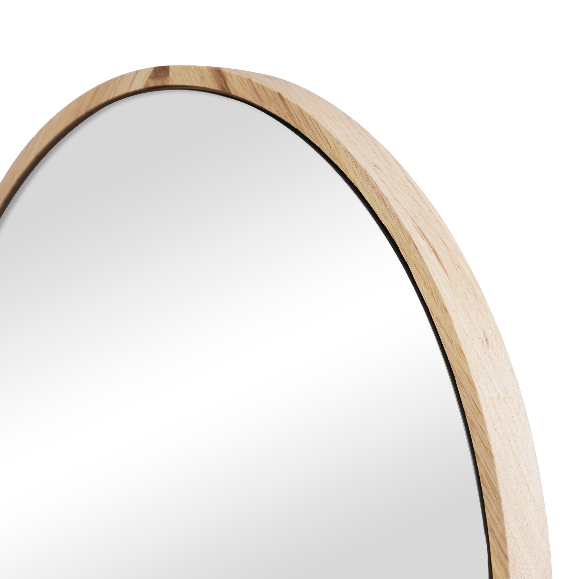 Oakleigh 70cm Oval Solid Oak Mirror Natural