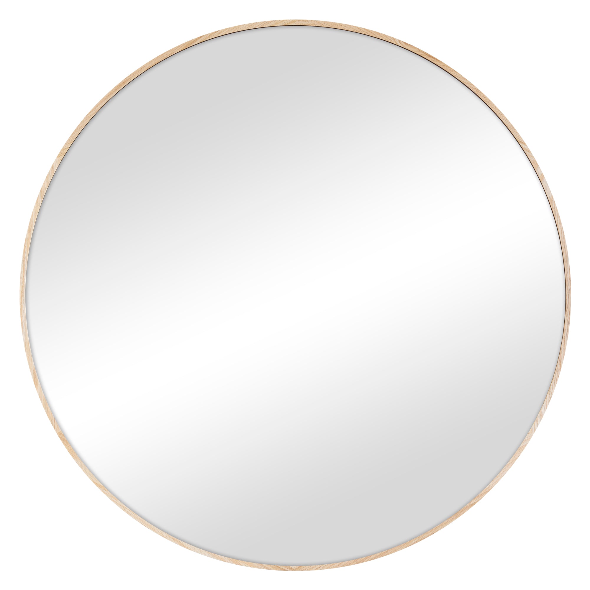 Oakleigh 80cm Round Solid Oak Mirror Natural
