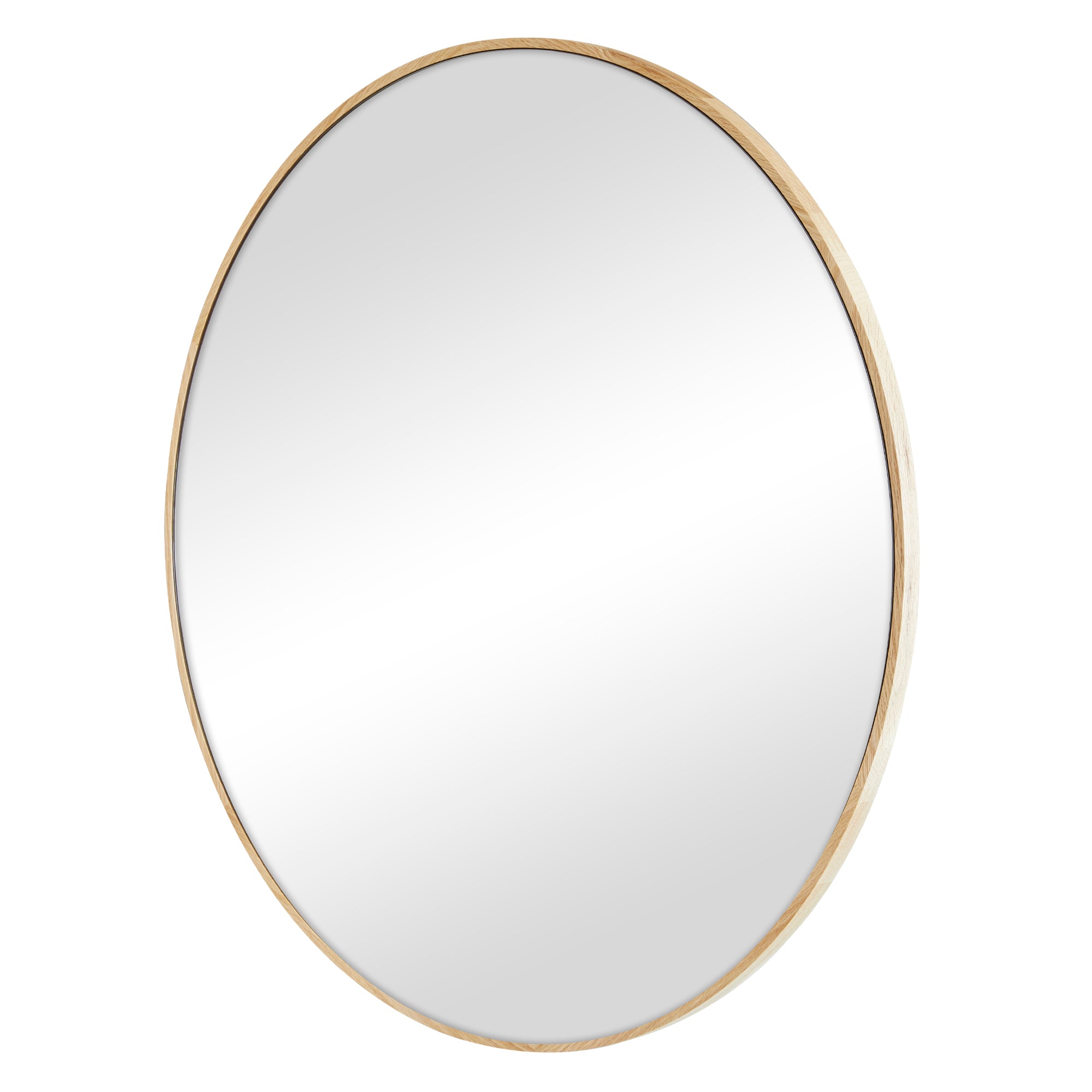 Oakleigh 80cm Round Solid Oak Mirror Natural