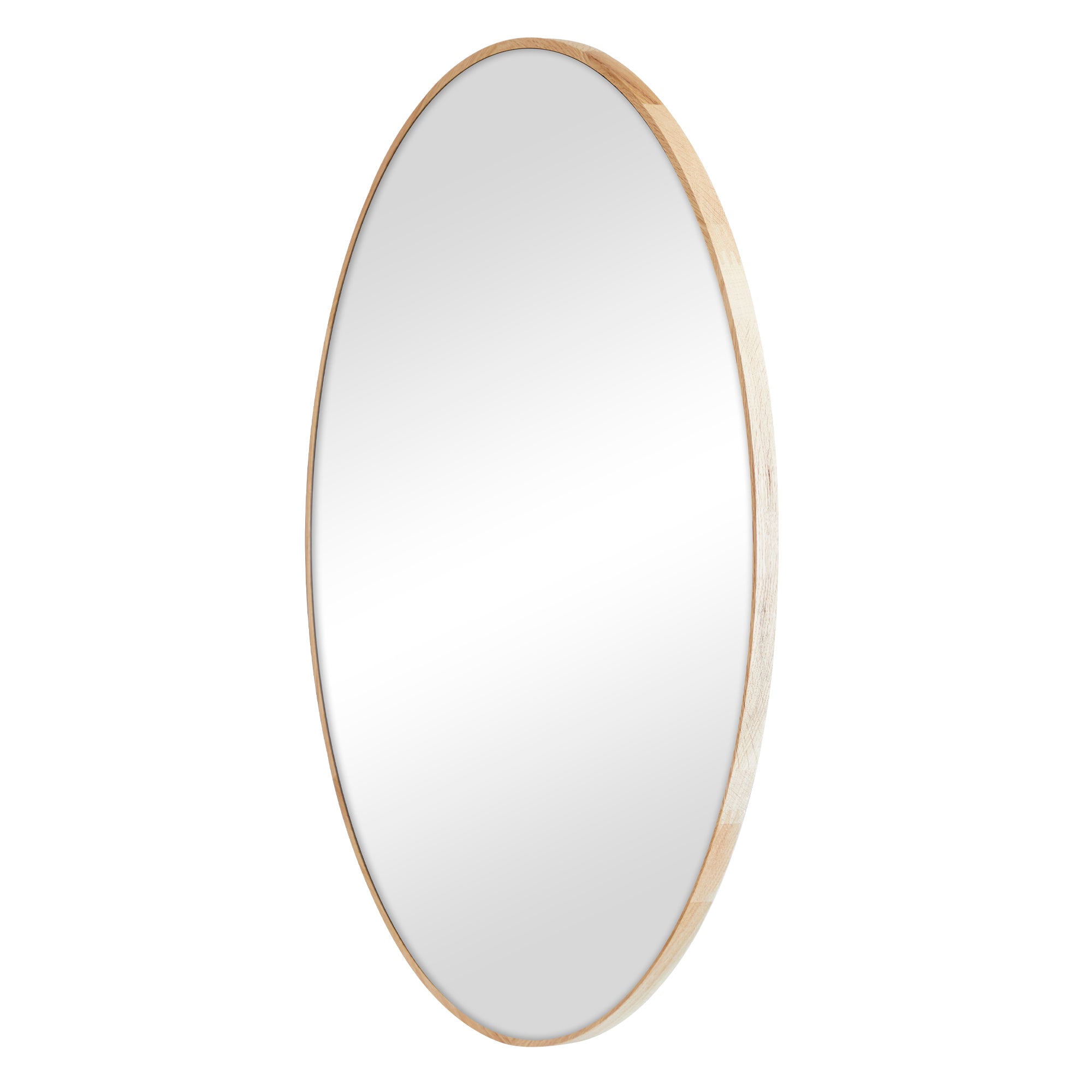 Oakleigh 80cm Round Solid Oak Mirror Natural