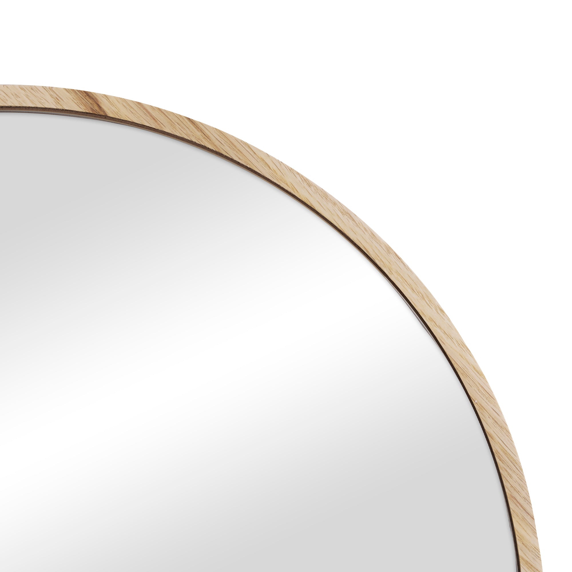 Oakleigh 80cm Round Solid Oak Mirror Natural