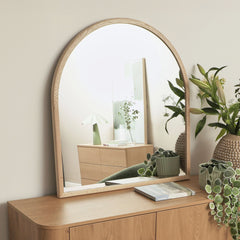 Oakleigh 85cm Arch Solid Oak Mirror Natural