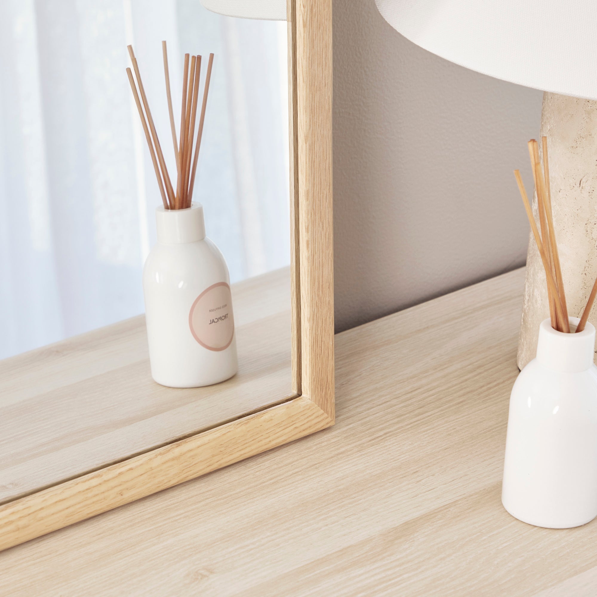 Oakleigh 85cm Arch Solid Oak Mirror Natural