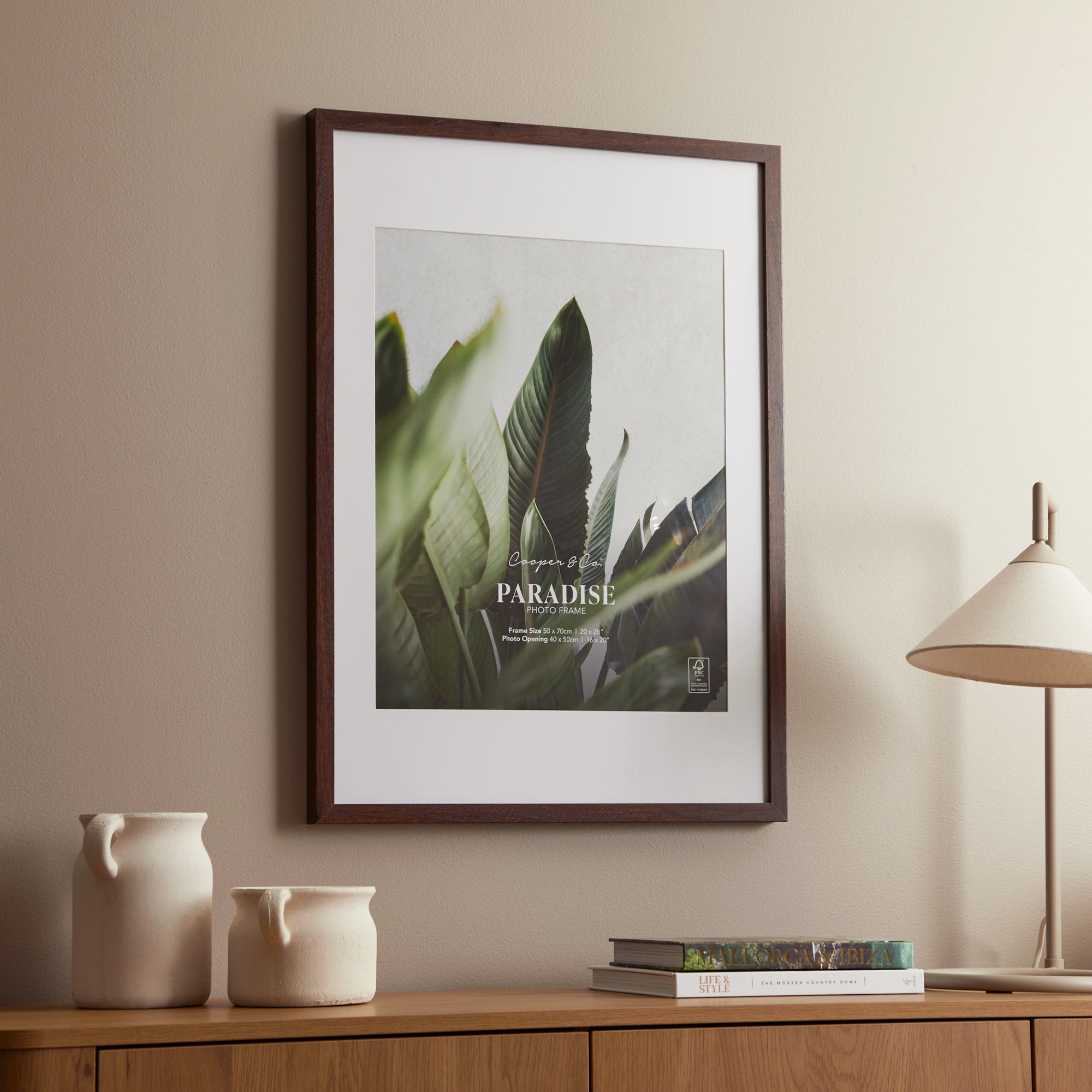 50x70cm Mat to 40x50cm Premium Paradise Wooden Photo Frame