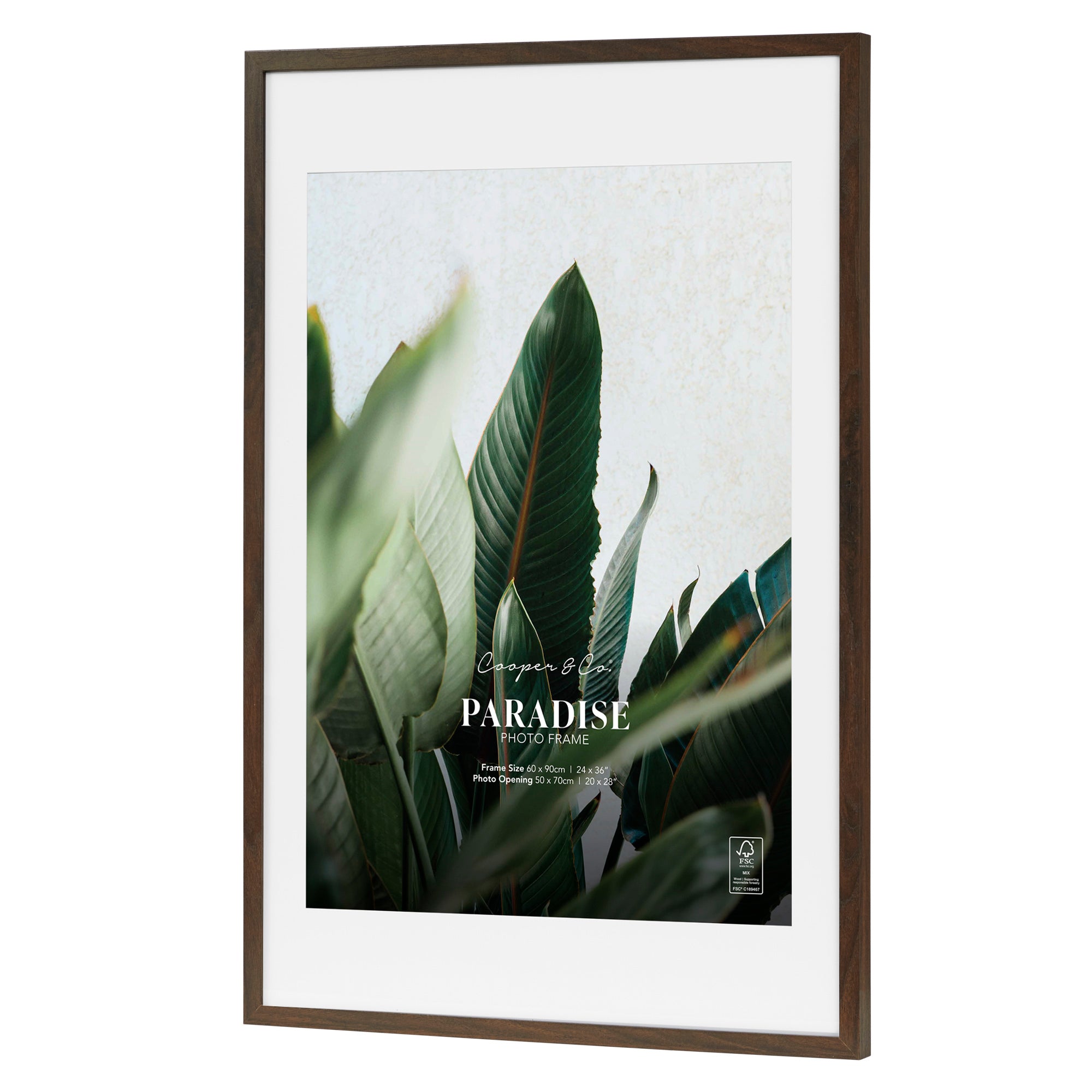 60x90cm Mat to 50x70cm Premium Paradise Wooden Photo Frame