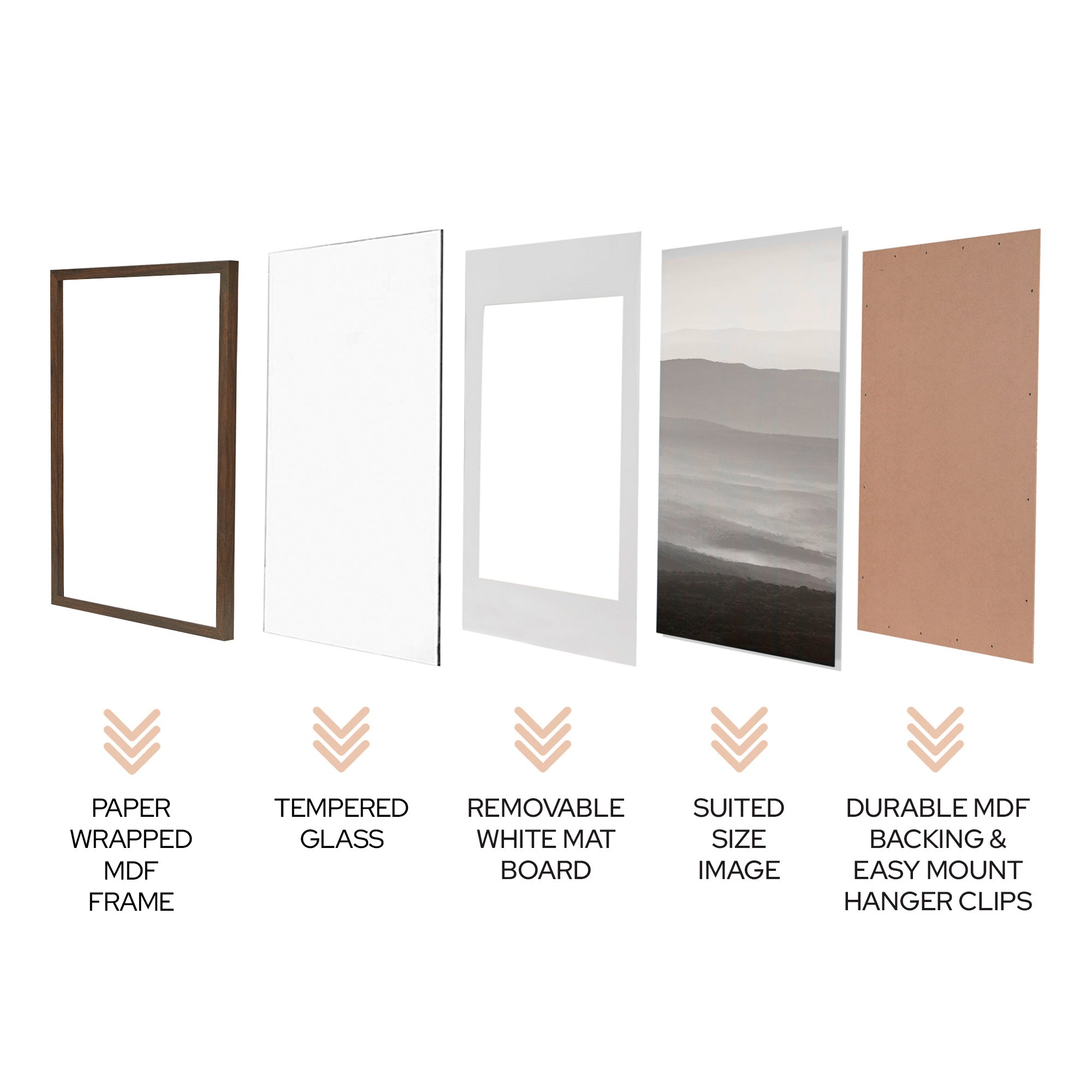 A2 Mat to A3 Premium Paradise Wooden Photo Frame