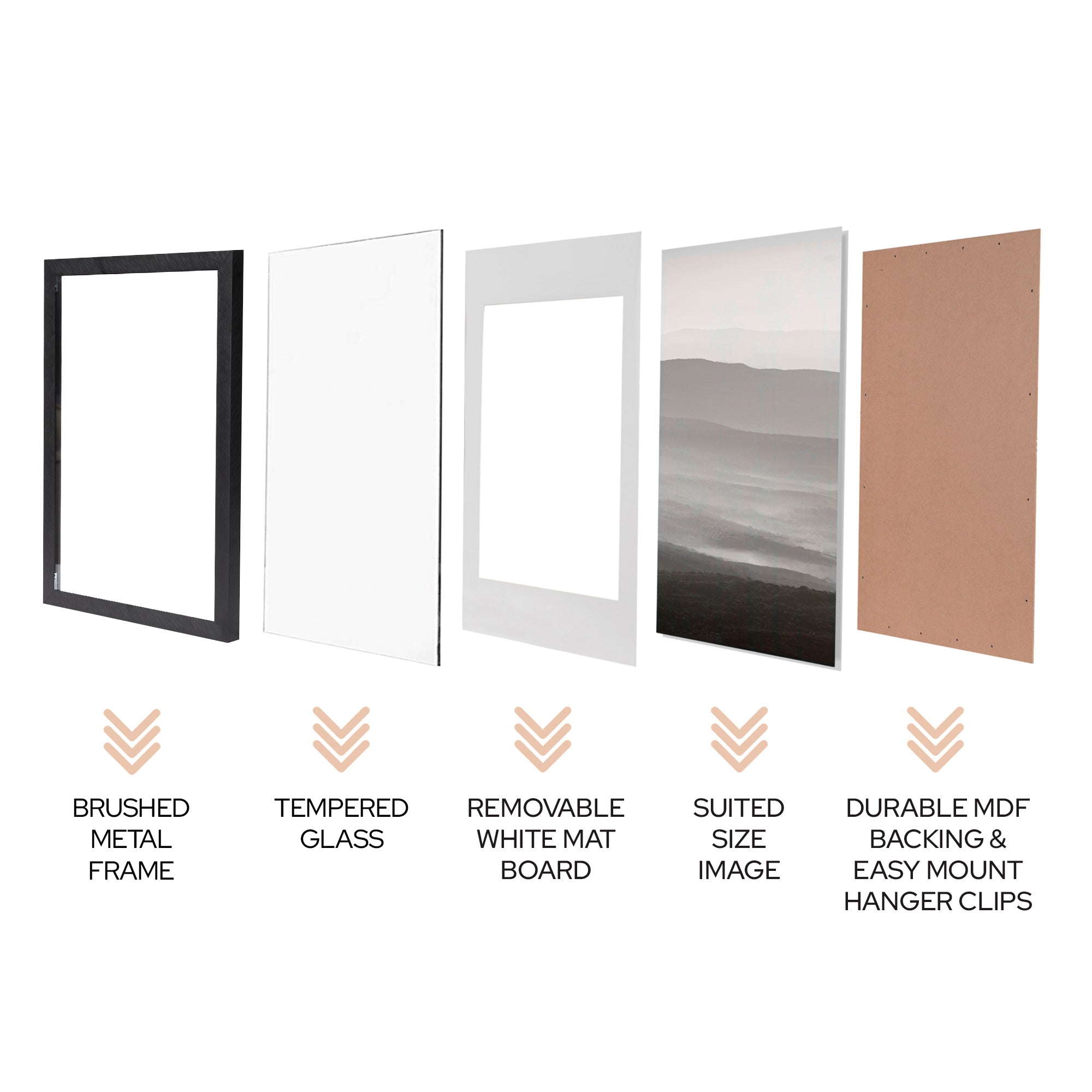A1 Mat to A2 Boldline Metal Photo Frame
