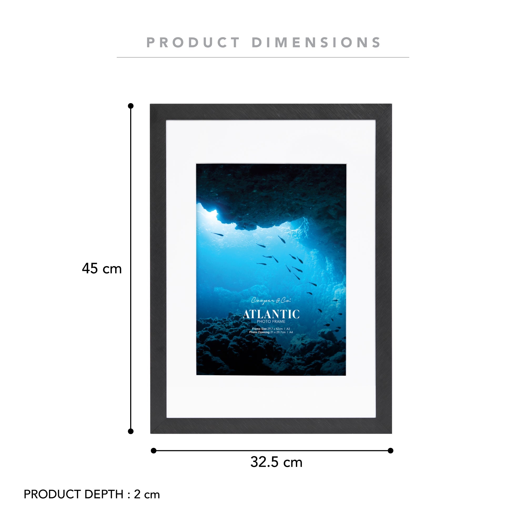 A3 Mat to A4 Boldline Metal Photo Frame