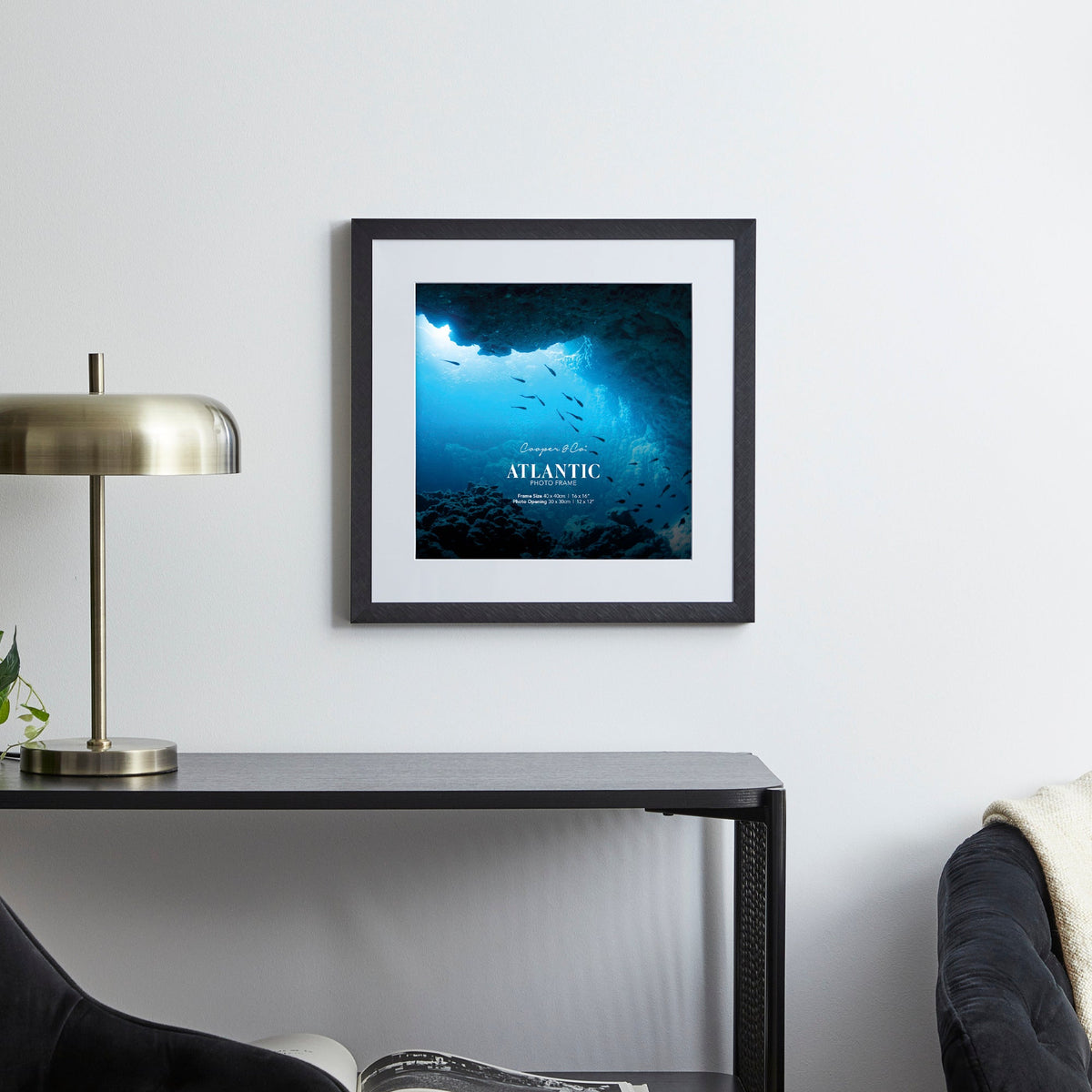 40x40cm Mat to 30x30cm Boldline Metal Photo Frame