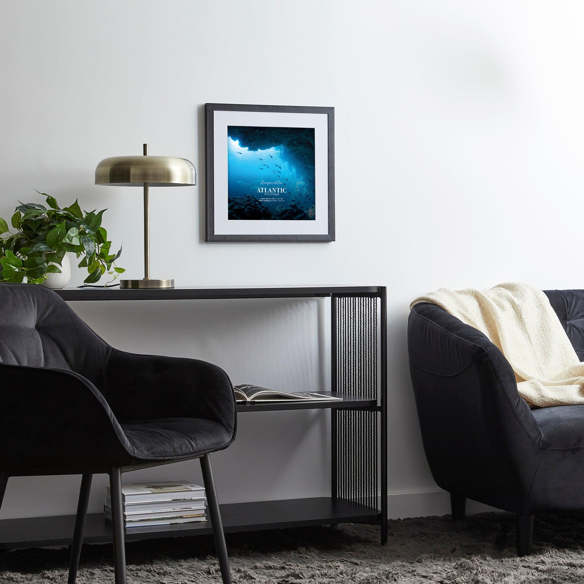 40x40cm Mat to 30x30cm Boldline Metal Photo Frame