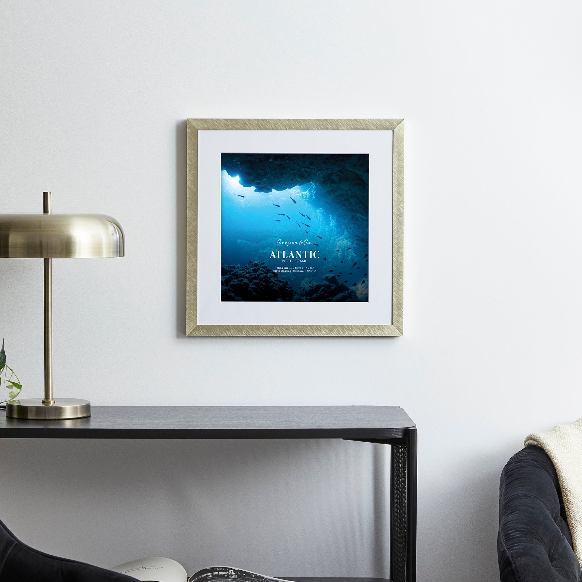 40x40cm Mat to 30x30cm Boldline Metal Photo Frame