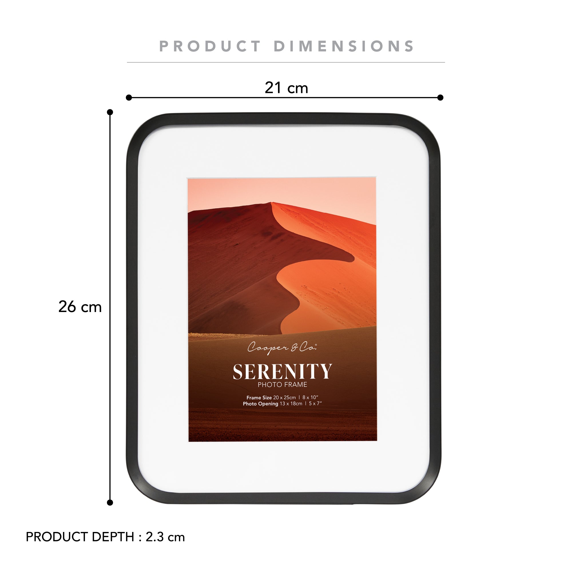 Serenity Set of 2 20x25cm Mat to 13x18cm Photo Frame