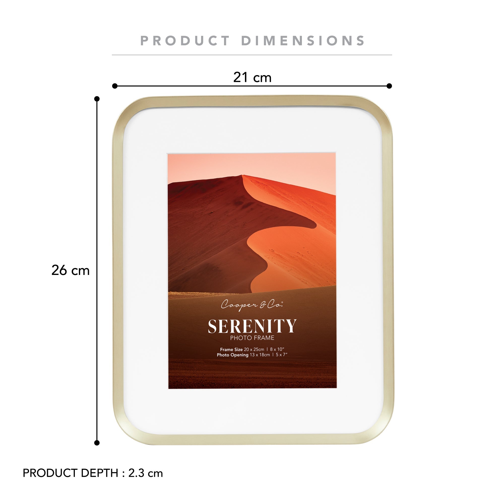 Serenity Set of 2 20x25cm Mat to 13x18cm Photo Frame