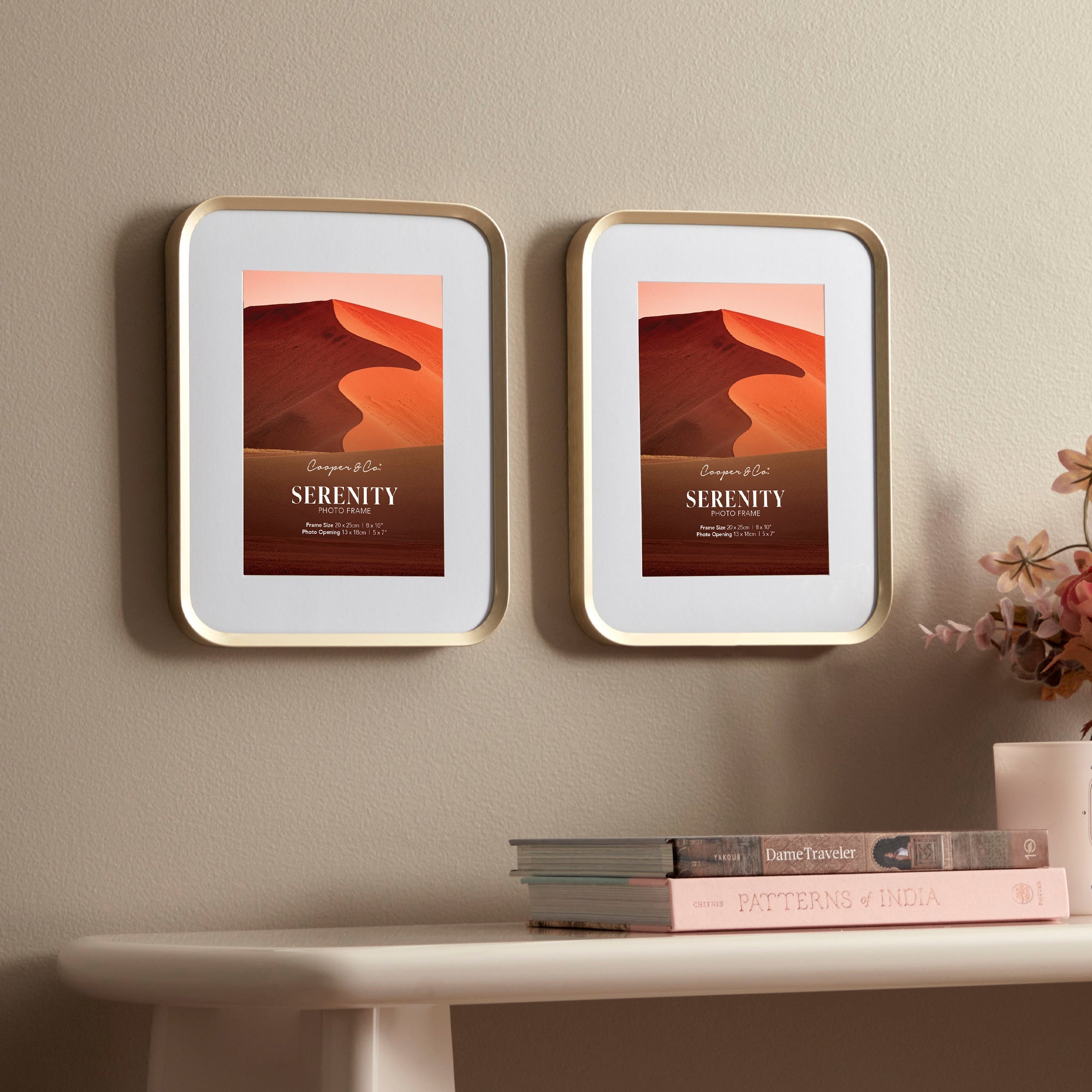 Serenity Set of 2 20x25cm Mat to 13x18cm Photo Frame