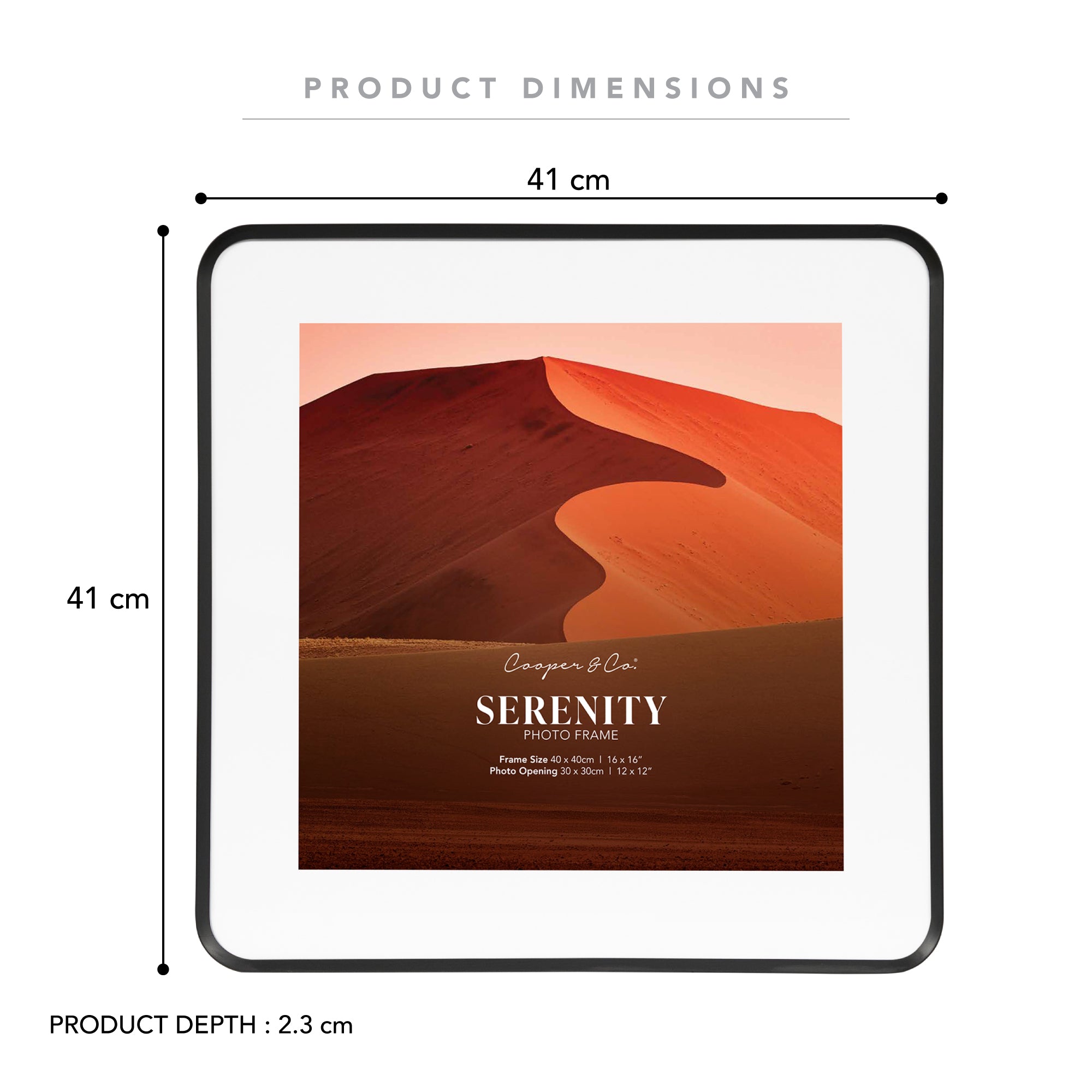 Serenity 40x40cm Mat to 30x30cm Photo Frame