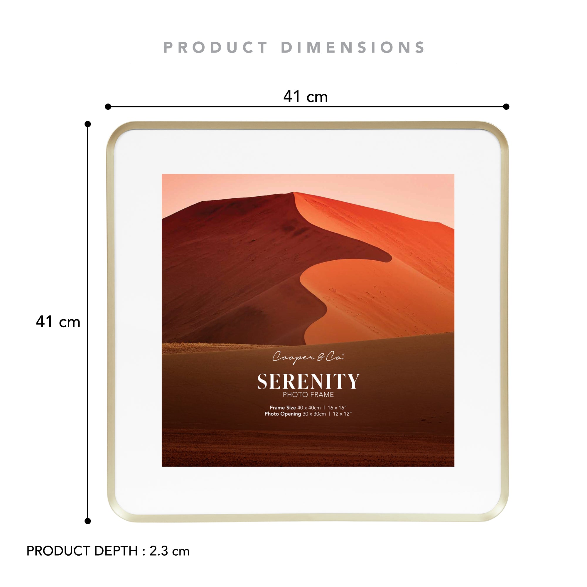 Serenity 40x40cm Mat to 30x30cm Photo Frame