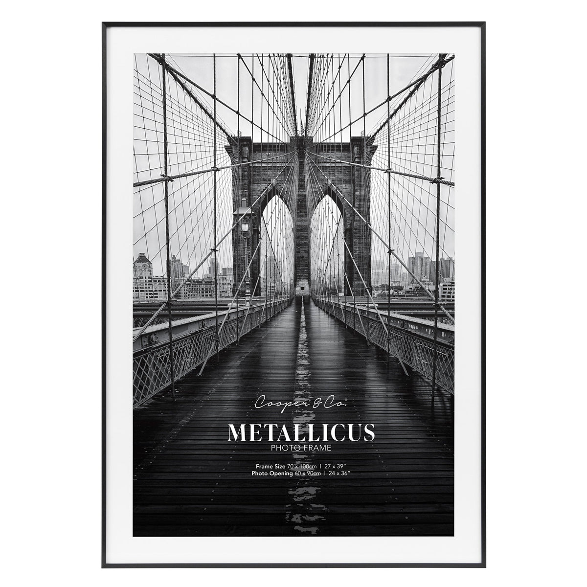 70x100cm Mat to 60x90cm Premium Metal Photo Frame