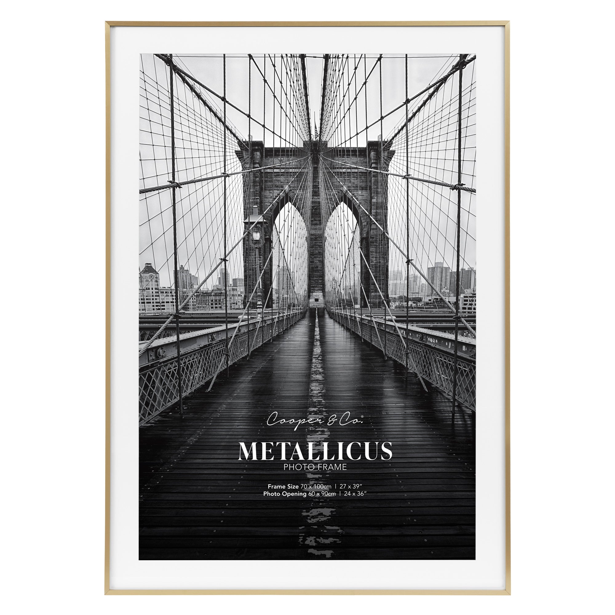 70x100cm Mat to 60x90cm Premium Metal Photo Frame