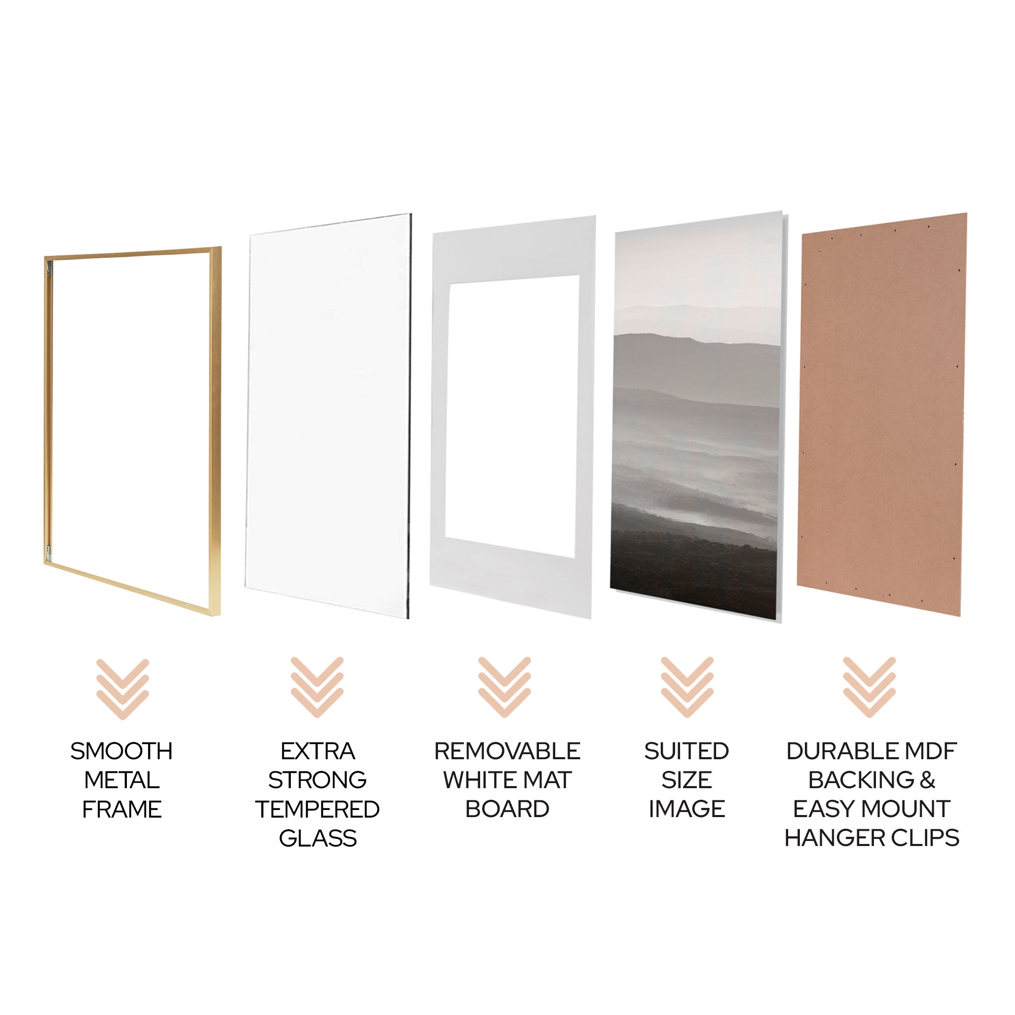 70x100cm Mat to 60x90cm Premium Metal Photo Frame