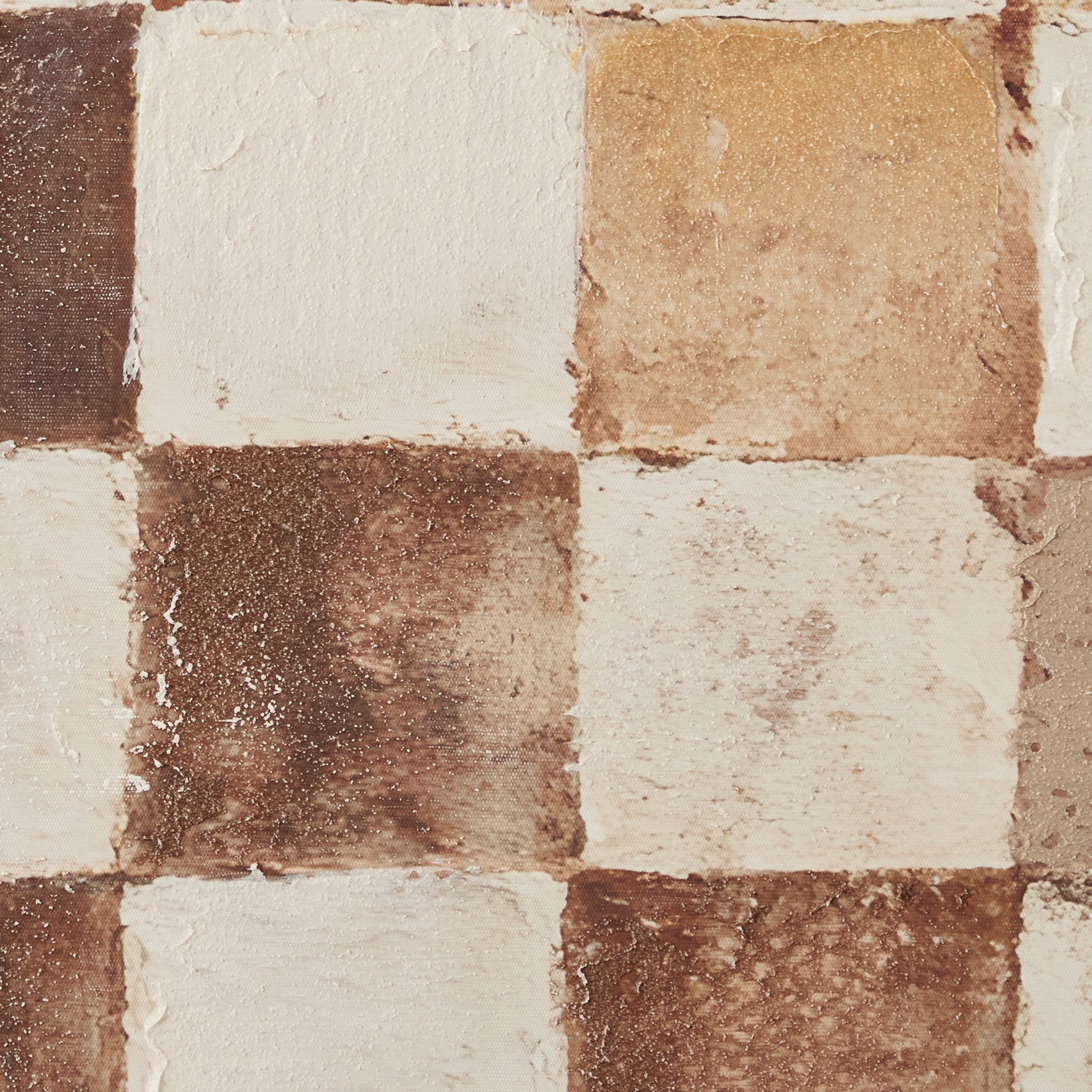 Neutral Checker Wall Art 100x100cm