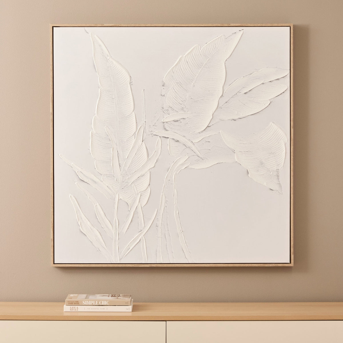 Abstract Botanical Wall Art 100x100cm