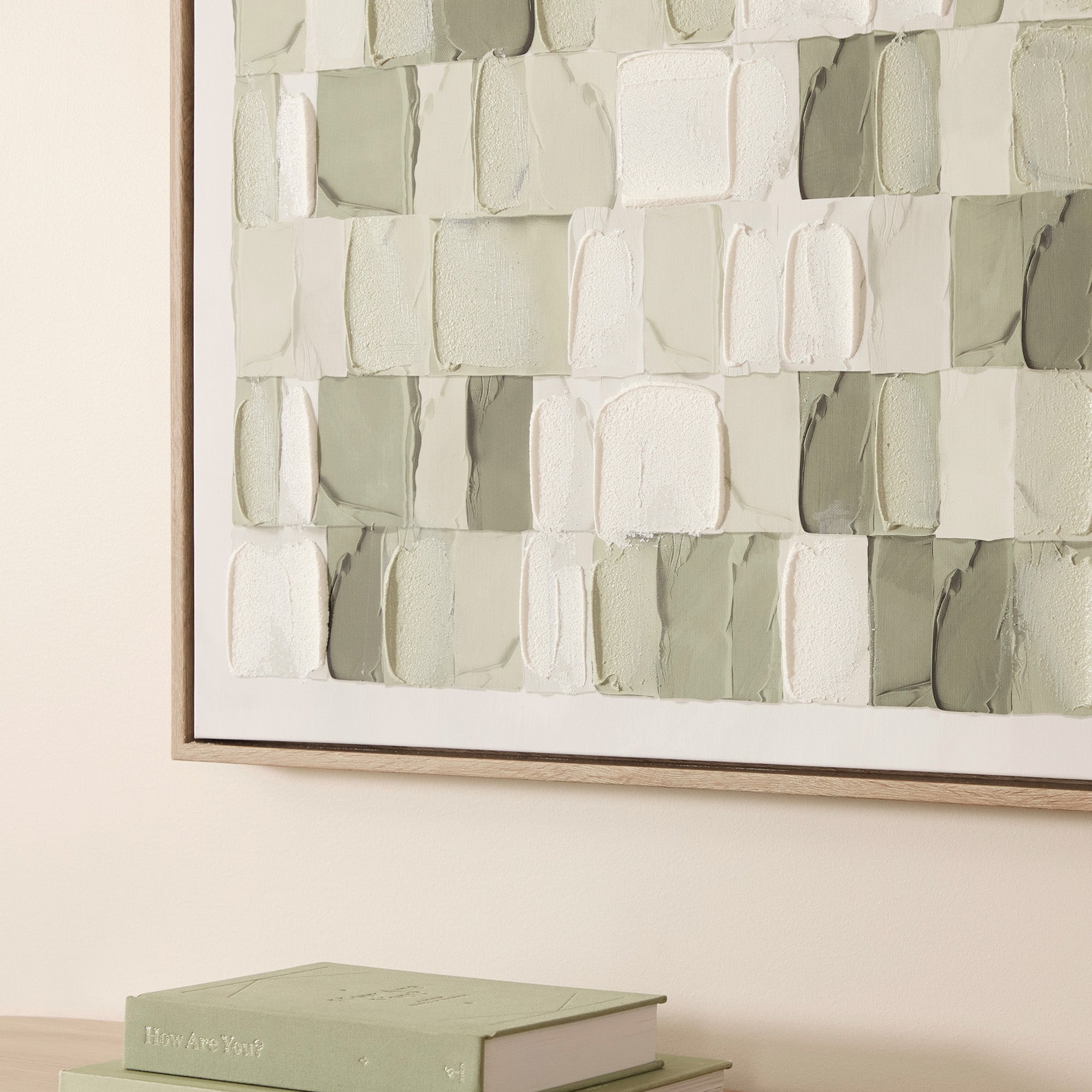 Sage Bricks Wall Art 70x100cm