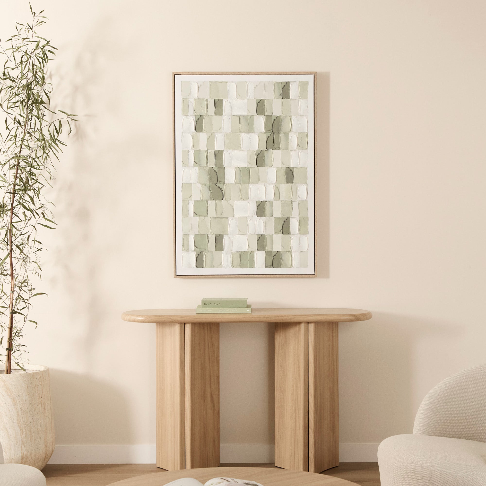 Sage Bricks Wall Art 70x100cm