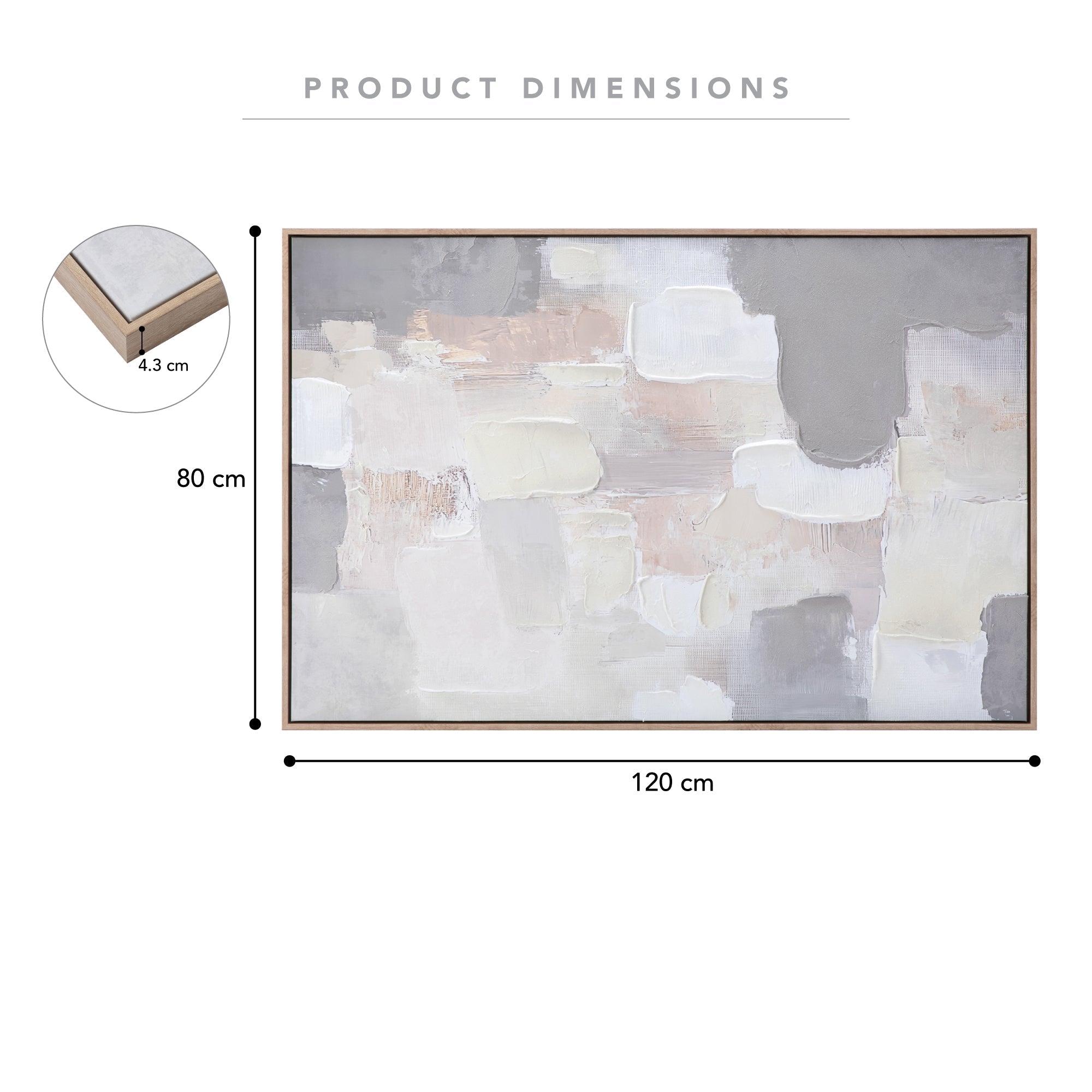 Muted Forms Wall Art 80x120cm