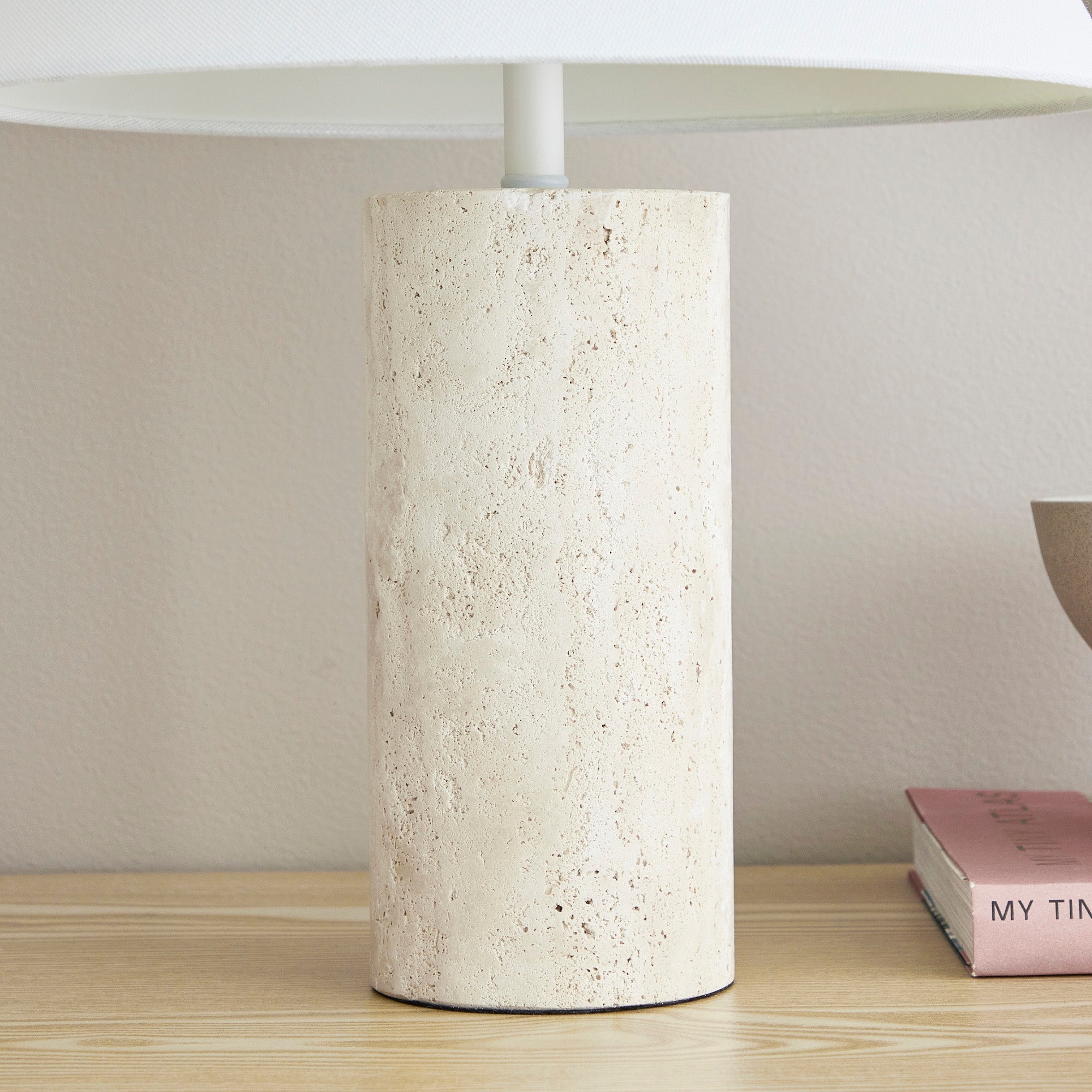 Astrid Travertine Table Lamp Natural