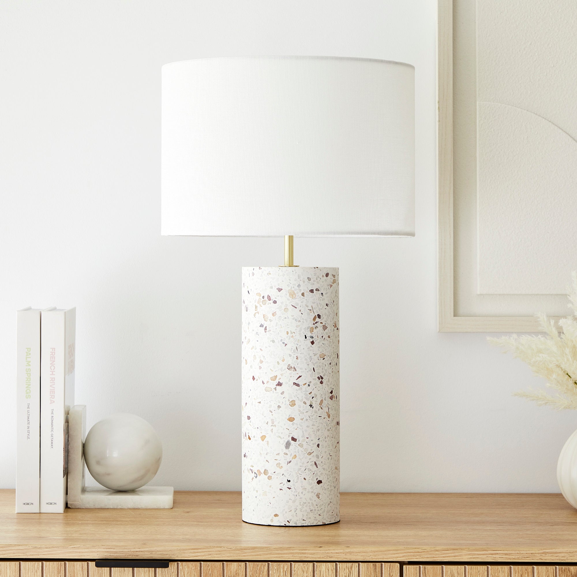 Ezra Terrazzo Table Lamp White