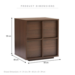 Auggie Bedside Table Walnut