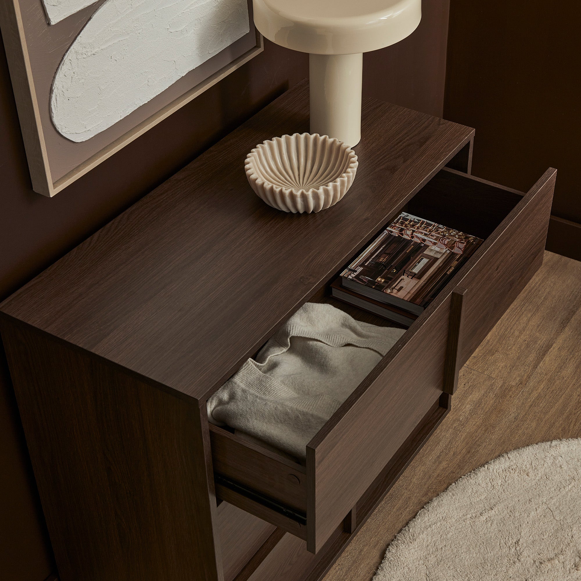 Auggie Chest of 3 Drawers Walnut