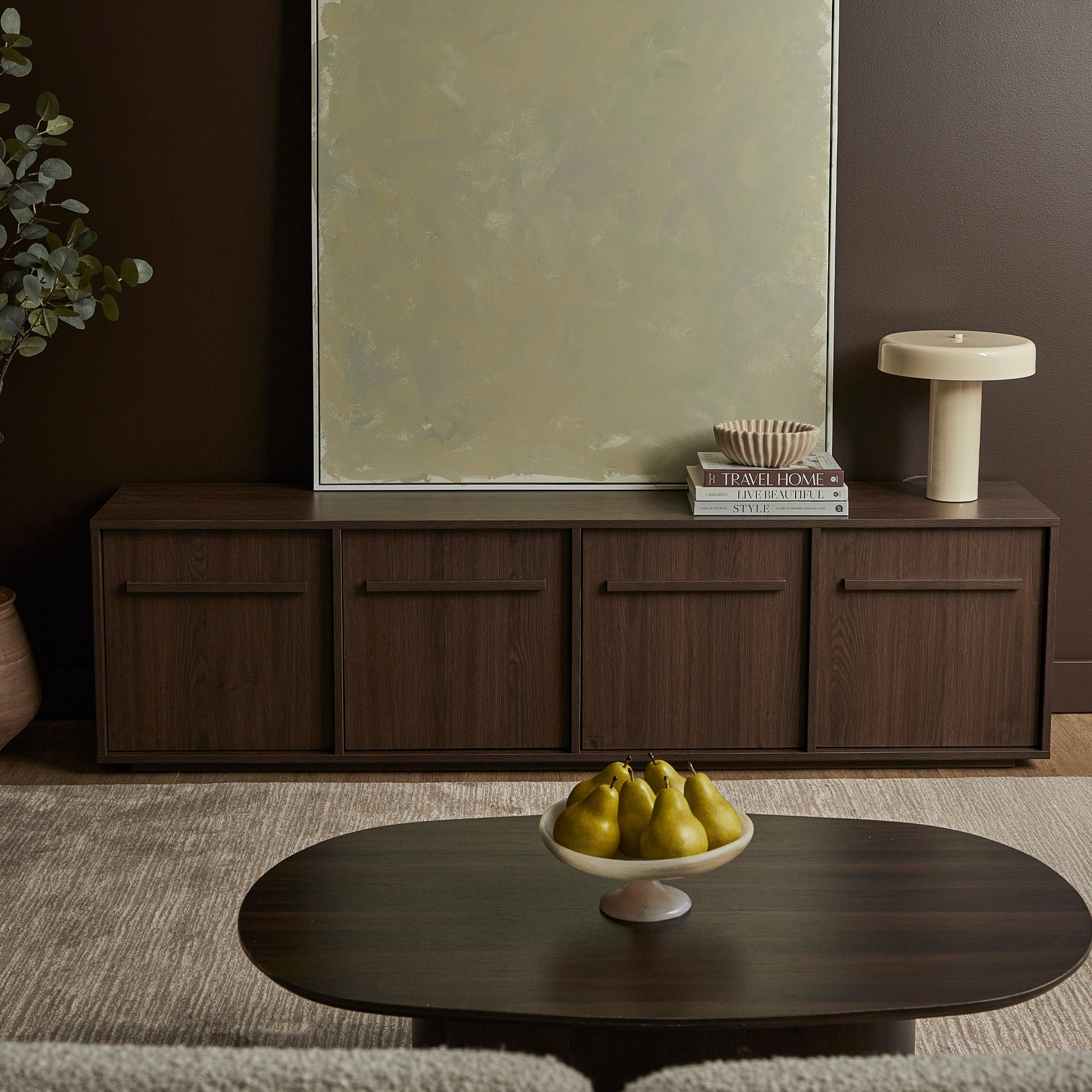 Auggie Entertainment Unit Walnut (180cm)