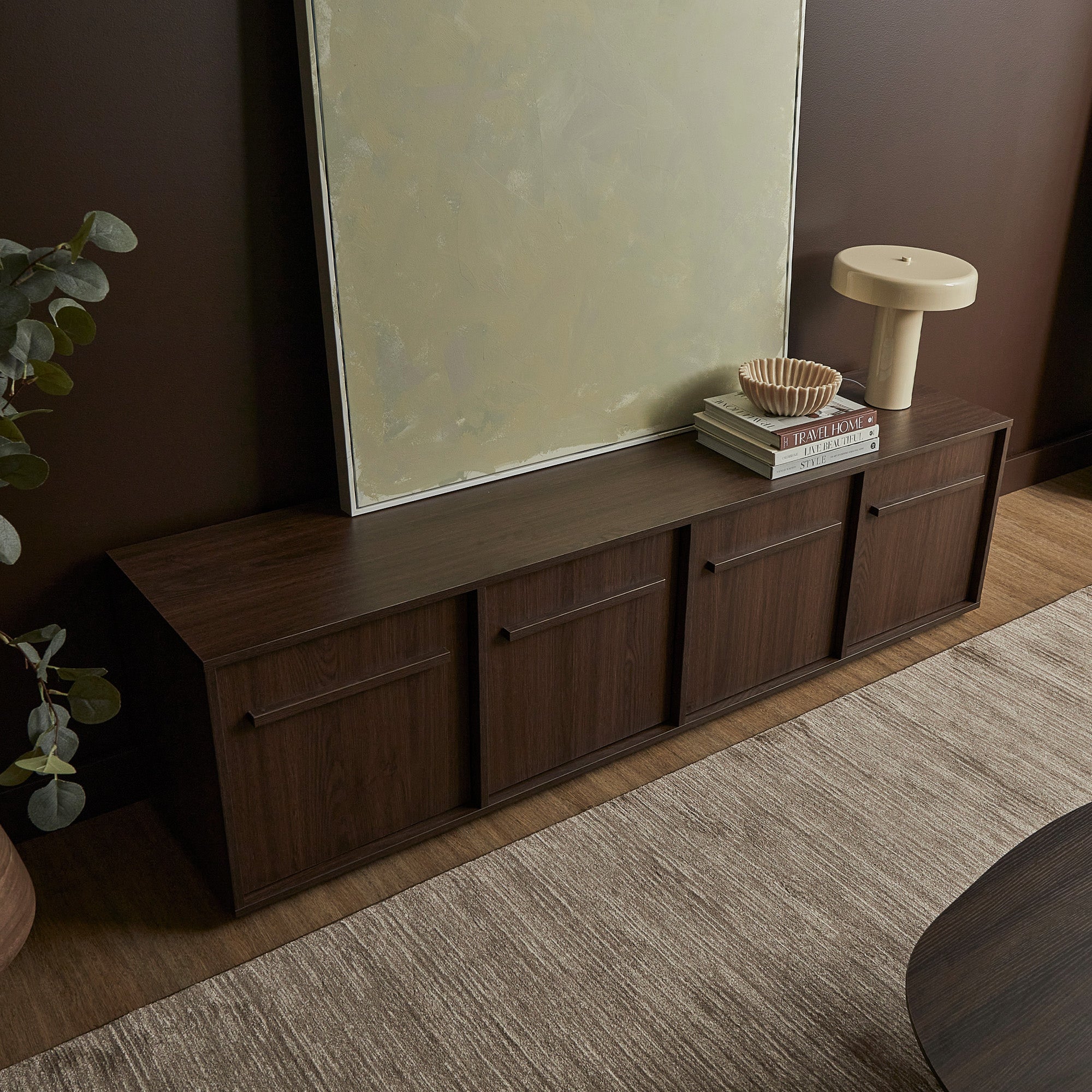 Auggie Entertainment Unit Walnut (180cm)