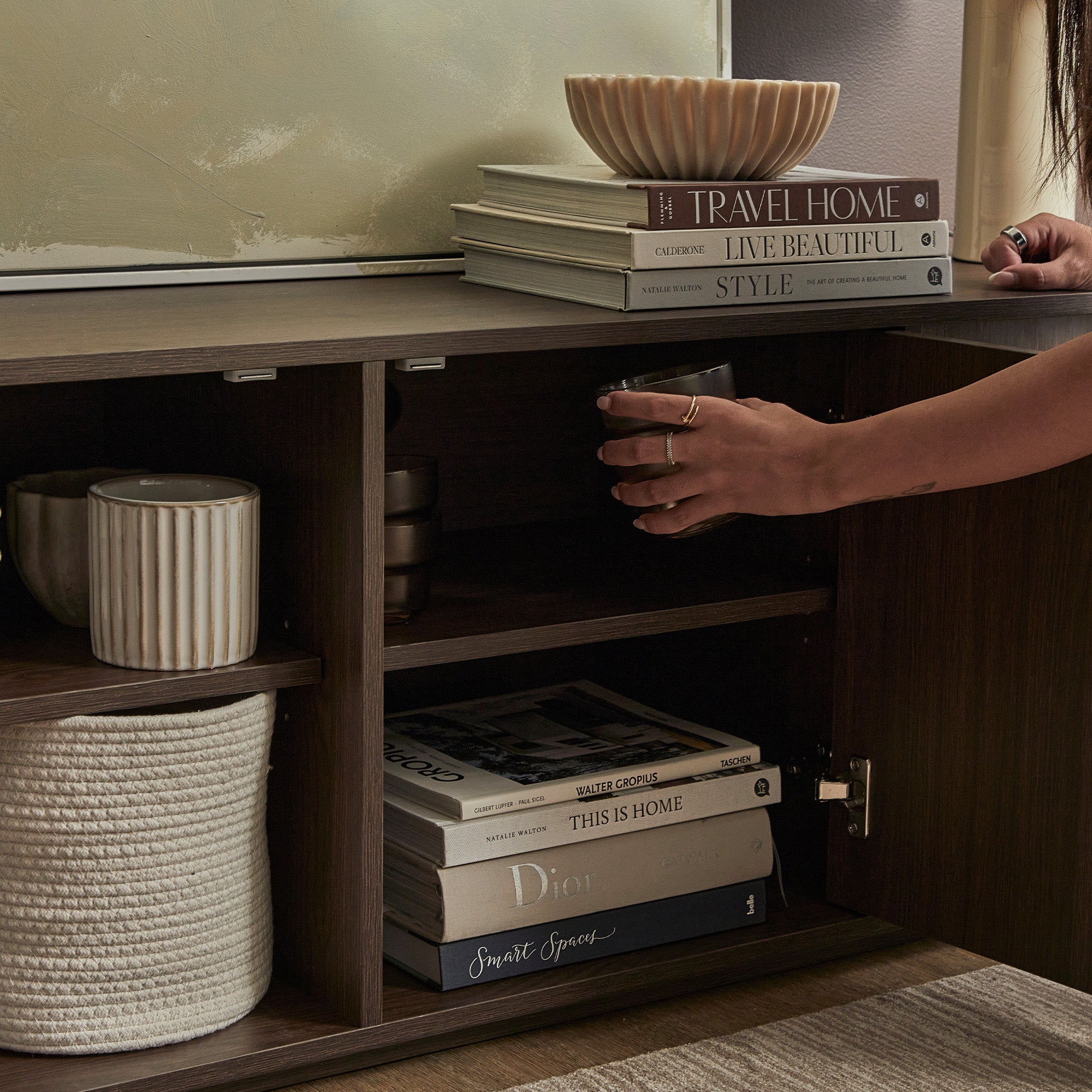 Auggie Entertainment Unit Walnut (180cm)