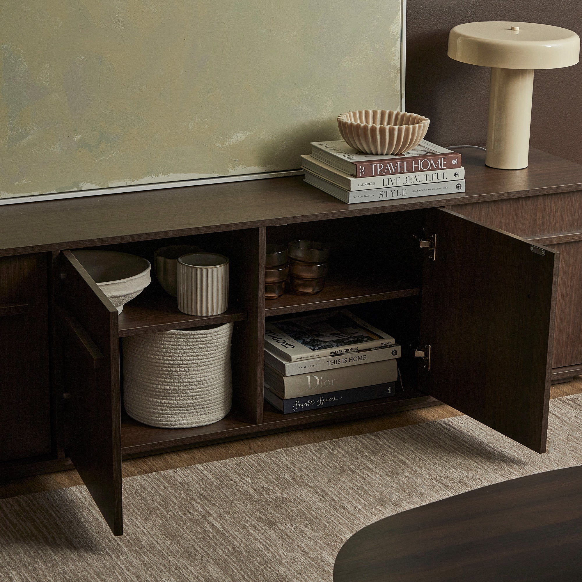 Auggie Entertainment Unit Walnut (180cm)